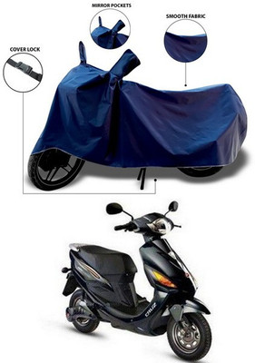 SEBONGO Waterproof Two Wheeler Cover for Hero(Electric Cruz, Blue)