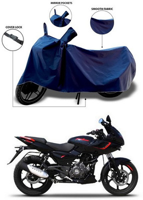 SEBONGO Waterproof Two Wheeler Cover for Bajaj(Pulsar 180 DTS-i, Blue)