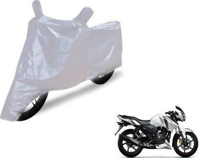 carbox Two Wheeler Cover for TVS(Apache RTR 180, Silver)