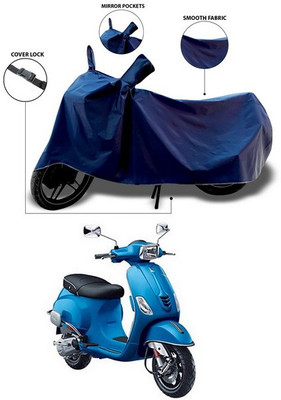 Rhtdmm Waterproof Two Wheeler Cover for Vespa(Vespa, Blue)