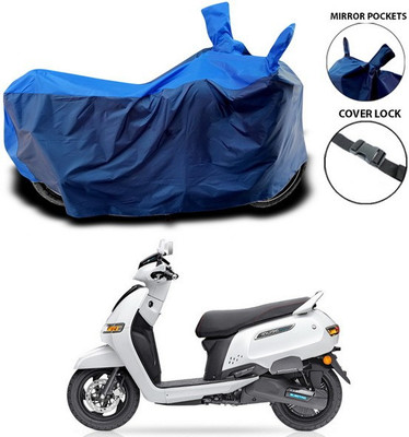 SEBONGO Waterproof Two Wheeler Cover for TVS(Blue)