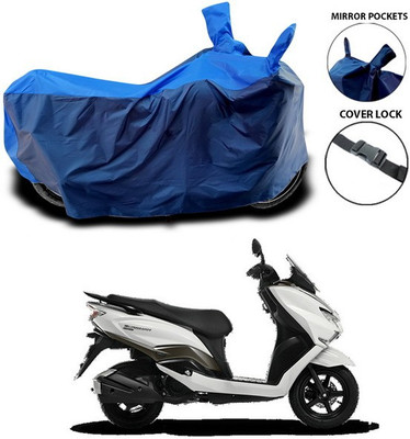 ANTHUB Waterproof Two Wheeler Cover for Suzuki(Burgman Street, Blue)