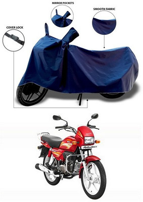 SEBONGO Waterproof Two Wheeler Cover for Hero(Splendor Plus, Blue)