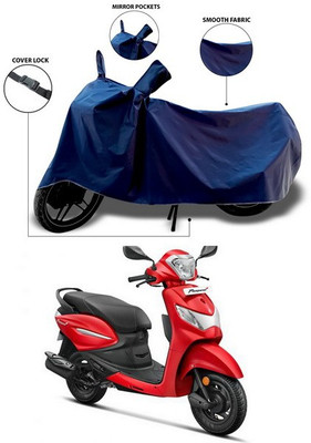 AUTOCAD Waterproof Two Wheeler Cover for Hero(Pleasure+ 110, Blue)
