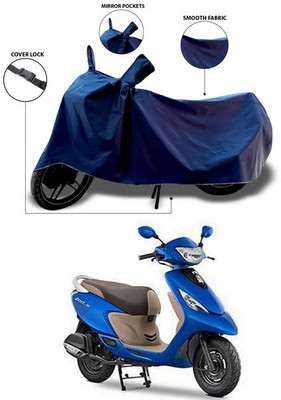 ANTHUB Waterproof Two Wheeler Cover for TVS(Zest, Blue)