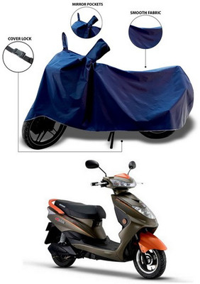 SEBONGO Waterproof Two Wheeler Cover for Okinawa(Ridge, Blue)