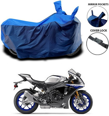 SEBONGO Waterproof Two Wheeler Cover for Yamaha(YZF R1M, Blue)