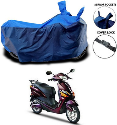 SEBONGO Waterproof Two Wheeler Cover for Hero(Electric Optima, Blue)