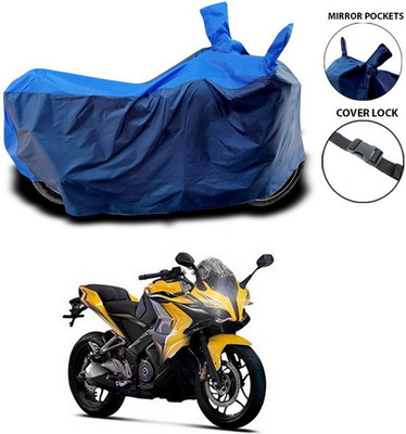 SEBONGO Waterproof Two Wheeler Cover for Bajaj(Pulsar, Blue)