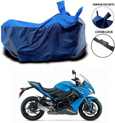 ANTHUB Waterproof Two Wheeler Cover for Suzuki(GSX, Blue)