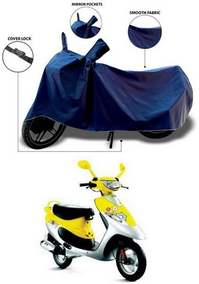 SEBONGO Waterproof Two Wheeler Cover for TVS(Scooty Pep+, Blue)
