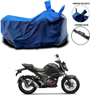 ANTHUB Waterproof Two Wheeler Cover for Suzuki(Gixxer 250, Blue)
