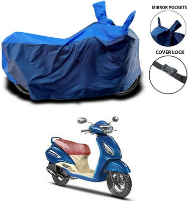 ANTHUB Waterproof Two Wheeler Cover for TVS(Jupiter, Blue)