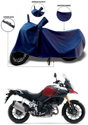 SEBONGO Waterproof Two Wheeler Cover for Suzuki(V Strom 1000, Blue)