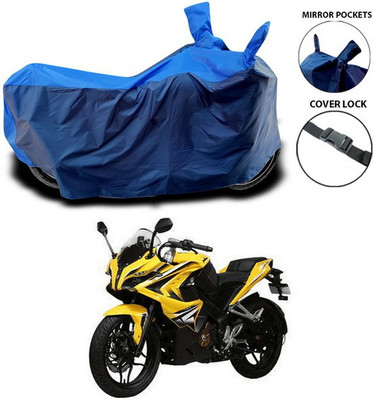 SEBONGO Waterproof Two Wheeler Cover for Bajaj(Pulsar 200 NS DTS-i, Blue)