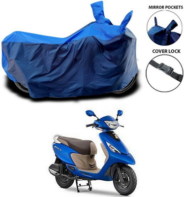 ANTHUB Waterproof Two Wheeler Cover for TVS(Zest, Blue)