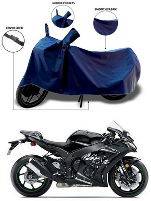 ANTHUB Waterproof Two Wheeler Cover for Kawasaki(Ninja, Blue)