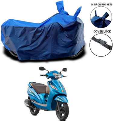 ANTHUB Waterproof Two Wheeler Cover for TVS(Wego, Blue)