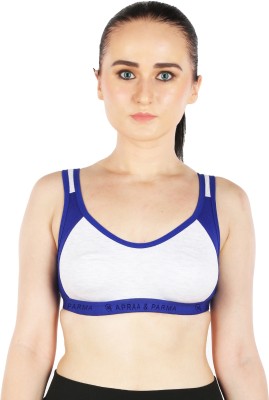 DRAXSTAR TRENDS A-3005 sport Double layer Women Sports Non Padded Bra(Blue, Grey)