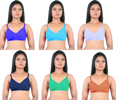 Gtouch BA-28 Women T-Shirt Non Padded Bra(Multicolor)