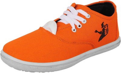 Kzaara Stylish Shoes Sneakers For Men(Orange , 9)