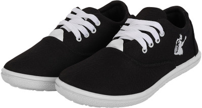 Kzaara Canvas Shoes For Men(Black , 9)