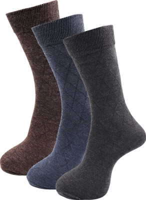 RC. ROYAL CLASS Men Self Design, Checkered Calf Length(Pack of 3)