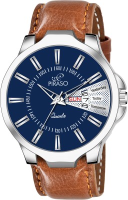 PIRASO 1129 BL Classy Blue Dial Watch With Date And Day Functioning For Boys Analog Watch  - For Men