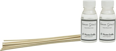 Maxime Candles Lemon Grass Refill, Aroma Oil, Diffuser Set, Diffuser(3 x 33.33 ml)