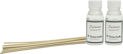 Maxime Candles Jasmine Refill, Aroma Oil, Diffuser Set, Diffuser Jasmine Scented Reed Diffuser Refill 100ML(3 x 33.33 ml)