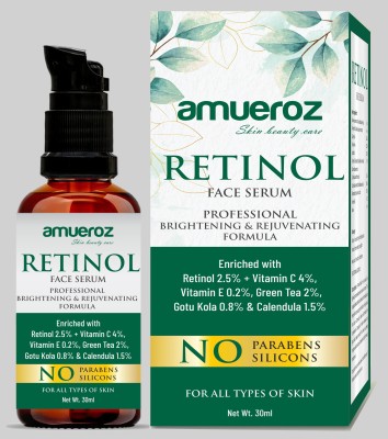 Amueroz Retinol Face Serum | Deep Wrinkle Repair Serum | Anti Acne, Anti Aging & Brightening Rejuvenating Formula | Active Anti wrinkle Collagen Serum , serum | Skin Whitening & Lightening | Best Retinol Serum to cure fine lines.(30 ml)