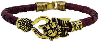 Sadnya Leather Brass Bracelet Set