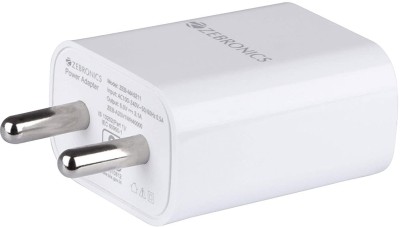 ZEBRONICS Quick Charge 2.1 A Mobile Charger with Detachable Cable(White, Cable Included)