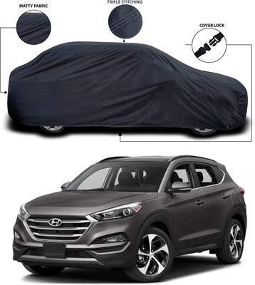 SEBONGO Car Cover For Hyundai Tucson (Without Mirror Pockets)(Black)
