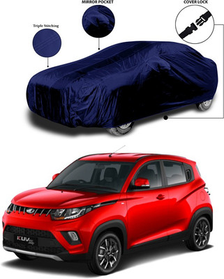 ANTHUB Car Cover For Mahindra KUV100 (With Mirror Pockets)(Blue)