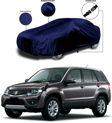 SEBONGO Car Cover For Maruti Suzuki Grand Vitara (With Mirror Pockets)(Blue)