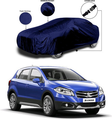 ANTHUB Car Cover For Maruti Suzuki S-Cross (With Mirror Pockets)(Blue)