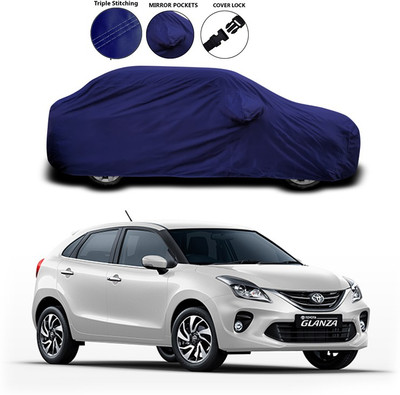 ANTHUB Car Cover For Toyota Glanza (With Mirror Pockets)(Blue)