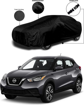 SEBONGO Car Cover For Nissan Kicks (With Mirror Pockets)(Black)
