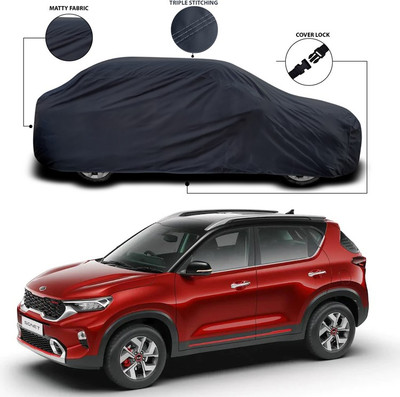 ANTHUB Car Cover For Kia Sonet (Without Mirror Pockets)(Grey)