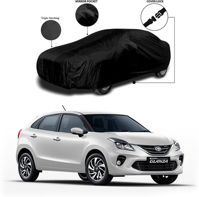 ANTHUB Car Cover For Toyota Glanza (With Mirror Pockets)(Black)