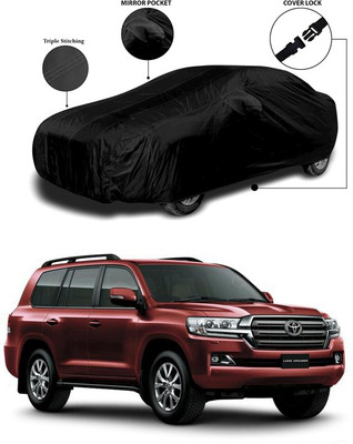ANTHUB Car Cover For Toyota Land Cruiser (With Mirror Pockets)(Black)