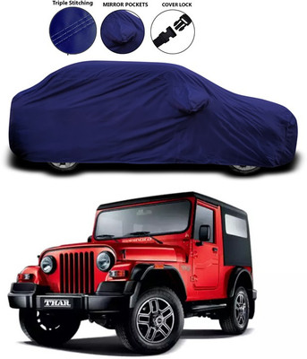 ANTHUB Car Cover For Mahindra Thar (With Mirror Pockets)(Blue)