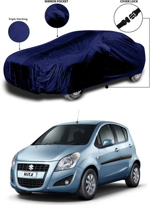 ANTHUB Car Cover For Maruti Suzuki Ritz (With Mirror Pockets)(Blue)