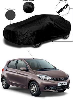 ANTHUB Car Cover For Tata Tiago (With Mirror Pockets)(Black)