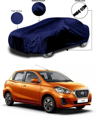 SEBONGO Car Cover For Nissan Go (With Mirror Pockets)(Blue)
