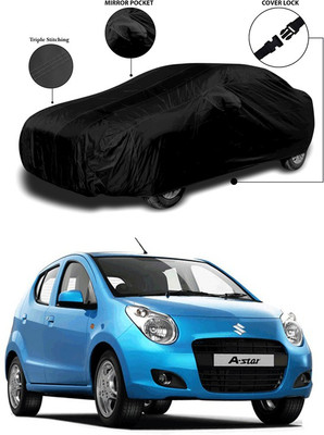 SEBONGO Car Cover For Maruti Suzuki A-Star (With Mirror Pockets)(Black)