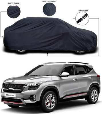 SEBONGO Car Cover For Kia SELTOS (Without Mirror Pockets)(Grey)