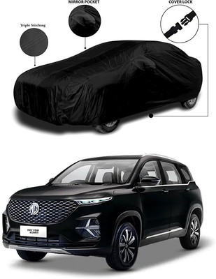 SEBONGO Car Cover For MG Hector (With Mirror Pockets)(Black)