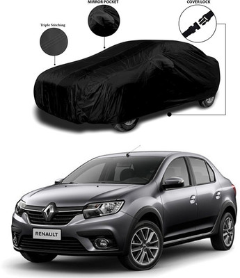 ANTHUB Car Cover For Renault Logan (With Mirror Pockets)(Black)